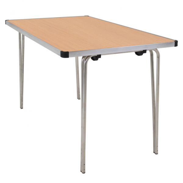 Laminate Folding Table | 635 x 1220 x 610mm | 4ft x 2ft | Oak | GOPAK Contour25