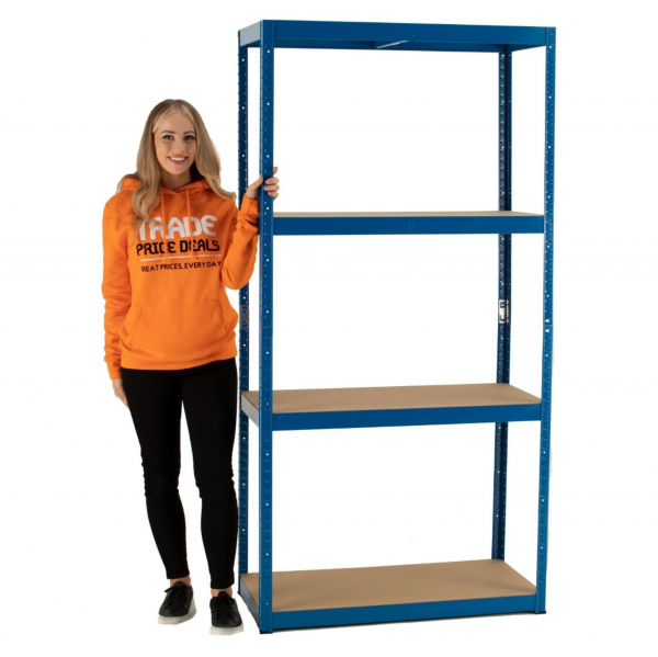 Everyday Storage Shelving | 1800h x 900w x 300d mm | 200kg Max Weight per Shelf | 4 Levels