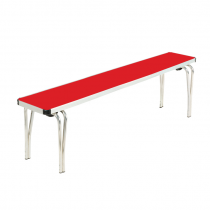 Laminate Stacking Bench | 432 x 1520 x 254mm | 5ft | Poppy Red | GOPAK Contour25