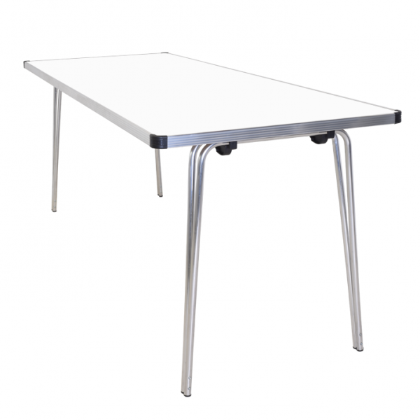 Laminate Folding Table | 700 x 1830 x 685mm | 6ft x 2ft 3" | White | GOPAK Contour25 Plus