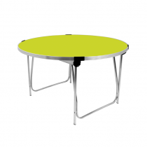Round Laminate Folding Table | Heavy Duty | 508 x 1220mm | 4ft | Acid Green | GOPAK