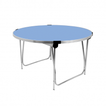 Round Laminate Folding Table | Heavy Duty | 508 x 1220mm | 4ft | Pastel Blue | GOPAK