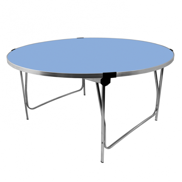 Round Laminate Folding Table | Heavy Duty | 700 x 1520mm | 5ft | Pastel Blue | GOPAK
