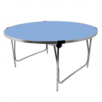 Round Laminate Folding Table | Heavy Duty | 760 x 1520mm | 5ft | Pastel Blue | GOPAK