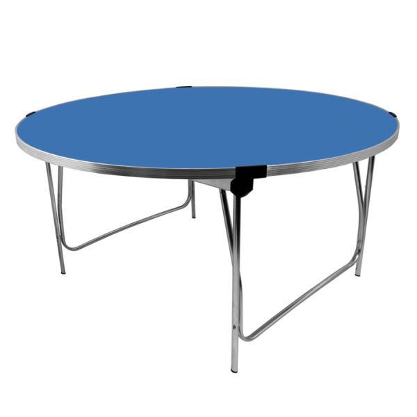 Round Laminate Folding Table | Heavy Duty | 700 x 1520mm | 5ft | Azure | GOPAK