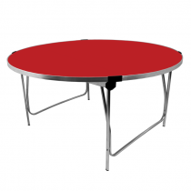 Round Laminate Folding Table | Heavy Duty | 700 x 1520mm | 5ft | Poppy Red | GOPAK