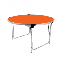 Round Laminate Folding Table | Heavy Duty | 508 x 1220mm | 4ft | Orange | GOPAK