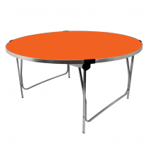 Round Laminate Folding Table | Heavy Duty | 700 x 1520mm | 5ft | Orange | GOPAK