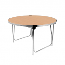 Round Laminate Folding Table | Heavy Duty | 760 x 1220mm | 4ft | Oak | GOPAK