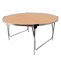 Round Laminate Folding Table | Heavy Duty | 700 x 1520mm | 5ft | Oak | GOPAK