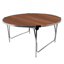 Round Laminate Folding Table | Heavy Duty | 700 x 1520mm | 5ft | Teak | GOPAK