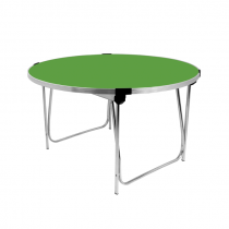 Round Laminate Folding Table | Heavy Duty | 584 x 1220mm | 4ft | Pea Green | GOPAK