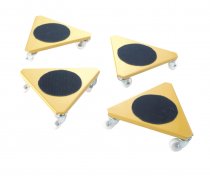 Roller Platform | Max Load Across 4 Corners 500KG | Pack of 4 | Yellow