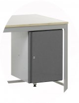 KD Steel Workbench | Dark Grey Large Cupboard R/H | 1500w | Max Load 300KG | Redditek