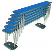 Premier Stacking Bench | 381 x 1220 x 254mm | 4ft | Pastel Blue | GOPAK