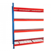 TS Longspan Racking | Extension Bay | 1984 x 1283 x 1233mm | Mesh Shelves | 4 Levels | 250kg Max Weight per Shelf