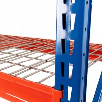 TS Longspan Racking | Extension Bay | 2492 x 2196 x 1233mm | Mesh Shelves | 4 Levels | 500kg Max Weight per Shelf