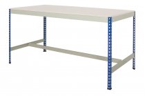 Industrial Workbench | T-Bar | 915h x 915w x 762d mm | MFC Top | 400kg Max Weight per Shelf | Blue & Grey | TradeMax UHD