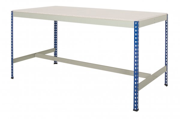 Industrial Workbench | T-Bar | 915h x 1220w x 915d mm | MFC Top | 400kg Max Weight per Shelf | Blue & Grey | TradeMax UHD