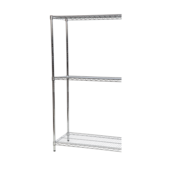Extension Bay | Chrome Wire Shelving | 1625h x 610w x 305d mm | 3 Levels | 300kg Max Weight per Shelf | Eclipse®