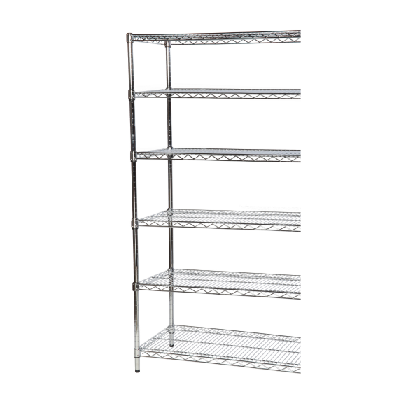 Extension Bay | Chrome Wire Shelving | 1625h x 610w x 460d mm | 6 Levels | 300kg Max Weight per Shelf | Eclipse®