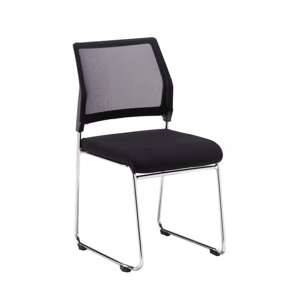 Pack of 4 Mesh Back Multi Purpose Chairs | Black | Quavo