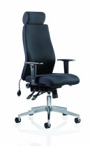 Ergo Posture Chair | Black | Headrest | Castors | Onyx