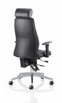 Ergo Posture Chair | Soft Bonded Leather | Black | Headrest | Castors | Onyx