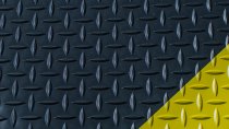 Kumfi Tough Anti Fatigue Mat | Black & Yellow | 0.9m x 6.0m | Blue Diamond Matting