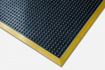 Ergotred Anti Fatigue Mat | Black & Yellow | 0.6m x 0.9m | Blue Diamond Matting