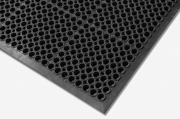 Workzone Anti Slip Rubber Mat | Black | 0.8m x 1.2m | Blue Diamond Matting