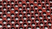 Workzone Anti Slip Rubber Mat | Red Nitrile | 0.91m x 2.97m | Blue Diamond Matting