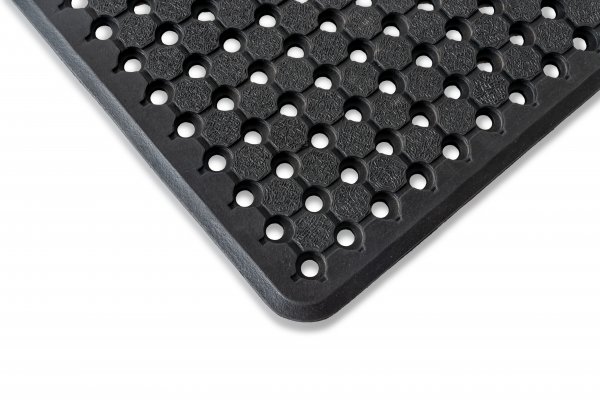 Utility Anti Slip Rubber Mat | Black | 1.2m x 1.8m | Black | Blue Diamond Matting