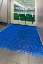 Kumfi Duckboard PVC Tile | 1 Tile | 0.3m x 0.3m | Sapphire Blue | Blue Diamond Matting