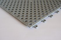 Kumfi Duckboard PVC Tile | 1 Tile | 0.3m x 0.3m | Ash Grey | Blue Diamond Matting