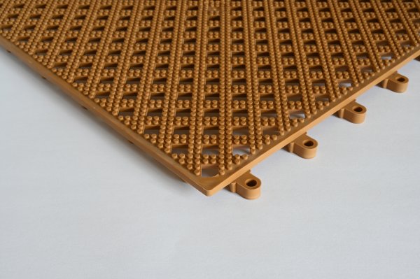 Kumfi Duckboard PVC Tile | 1 Tile | 0.3m x 0.3m | Natural Beige | Blue Diamond Matting