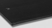 Rubber Rib Industrial Mat | Black | 0.915m x 10.0m | 3mm Thick | Blue Diamond Matting