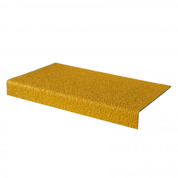 GRP Stair Tread Cover | Yellow | 55mm x 345mm | 3000mm Length