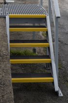 GRP Stair Tread Cover | Black & Yellow | 55mm x 345mm | 1000mm Length