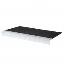 GRP Stair Tread Cover | Black & White | 55mm x 345mm | 750mm Length