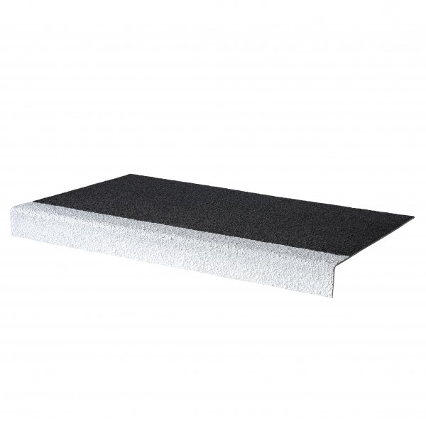 GRP Stair Tread Cover | Black & White | 55mm x 345mm | 1000mm Length