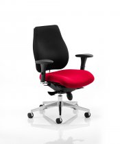 Posture Chair | No Headrest | Bergamot Cherry Red Seat | Black Back | Chiro Plus