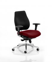 Posture Chair | No Headrest | Ginseng Chilli Red Seat | Black Back | Chiro Plus