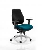 Posture Chair | No Headrest | Maringa Teal Seat | Black Back | Chiro Plus