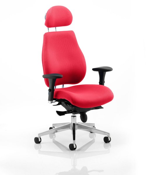 Posture Chair | Headrest | Bergamot Cherry Red | Chiro Plus