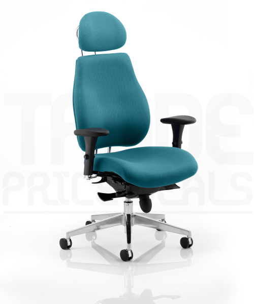 Posture Chair | Headrest | Maringa Teal | Chiro Plus