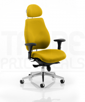 Posture Chair | Headrest | Senna Yellow | Chiro Plus