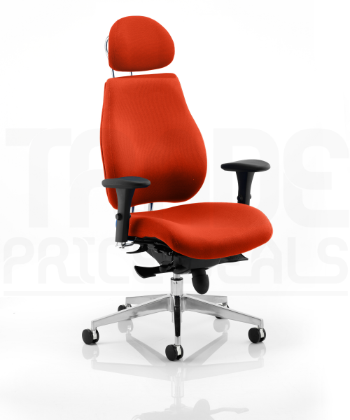 Posture Chair | Headrest | Tabasco Orange | Chiro Plus