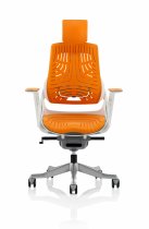 Executive Chair | Elastomer Gel | Headrest | Orange | Zure