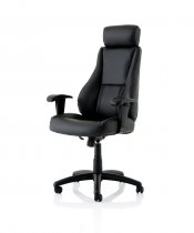 Executive Chair | Headrest | Leather | Black | Winsor